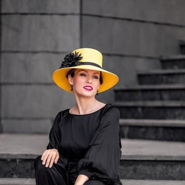 Yellow Dress Hat Etsy