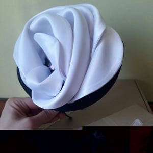 Fashion Designers Black/ White Mini Hat, Melbourne cup hat, Wedding Guest Hat, Tea Party hat, Couture Derby Fascinator image 5