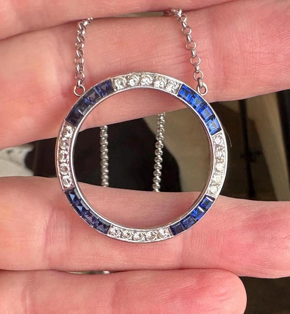 Art Deco sapphire necklace - Gem