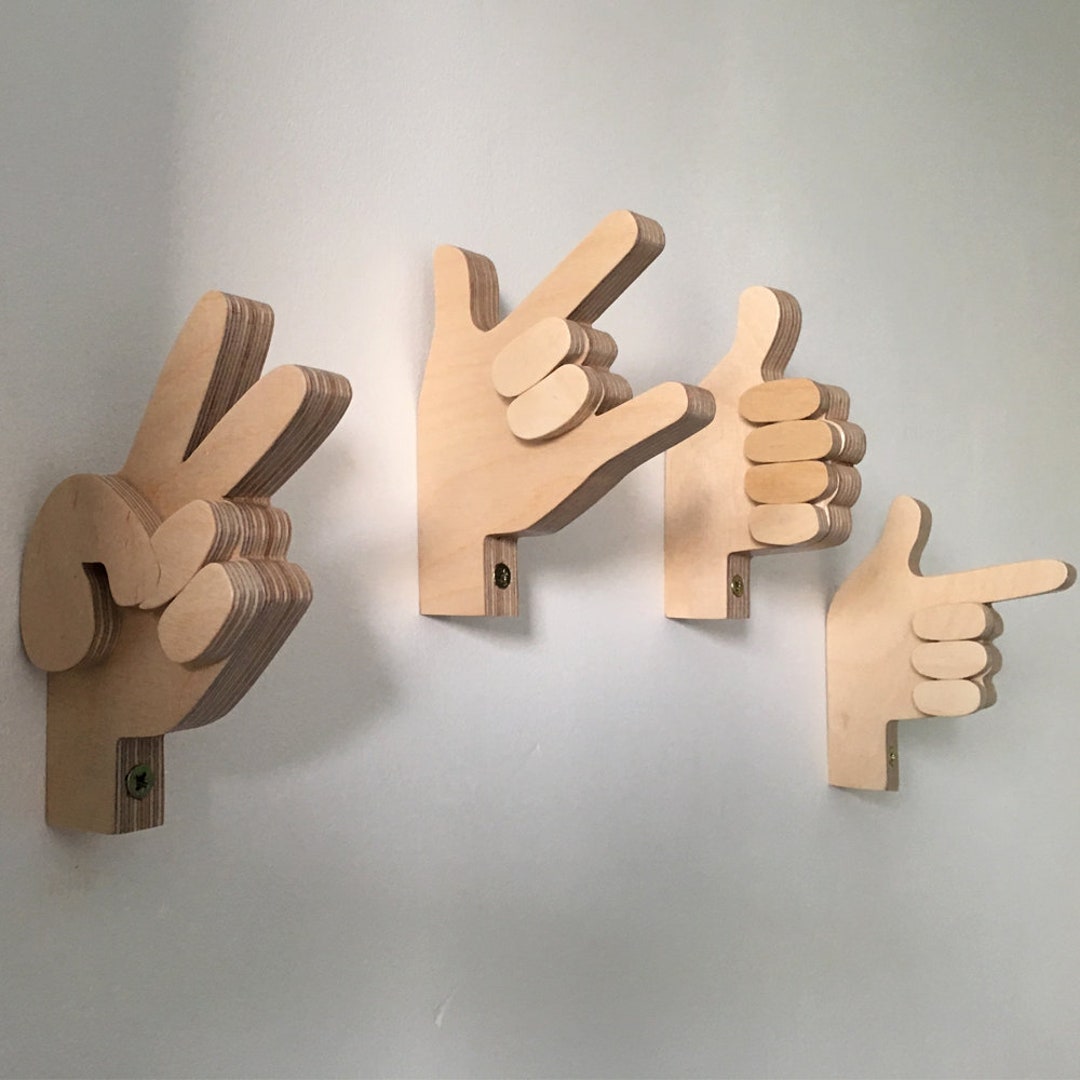 Wall Hooks, Modern Wooden Hooks, Minimalist Hooks, Trendy Coat Hooks