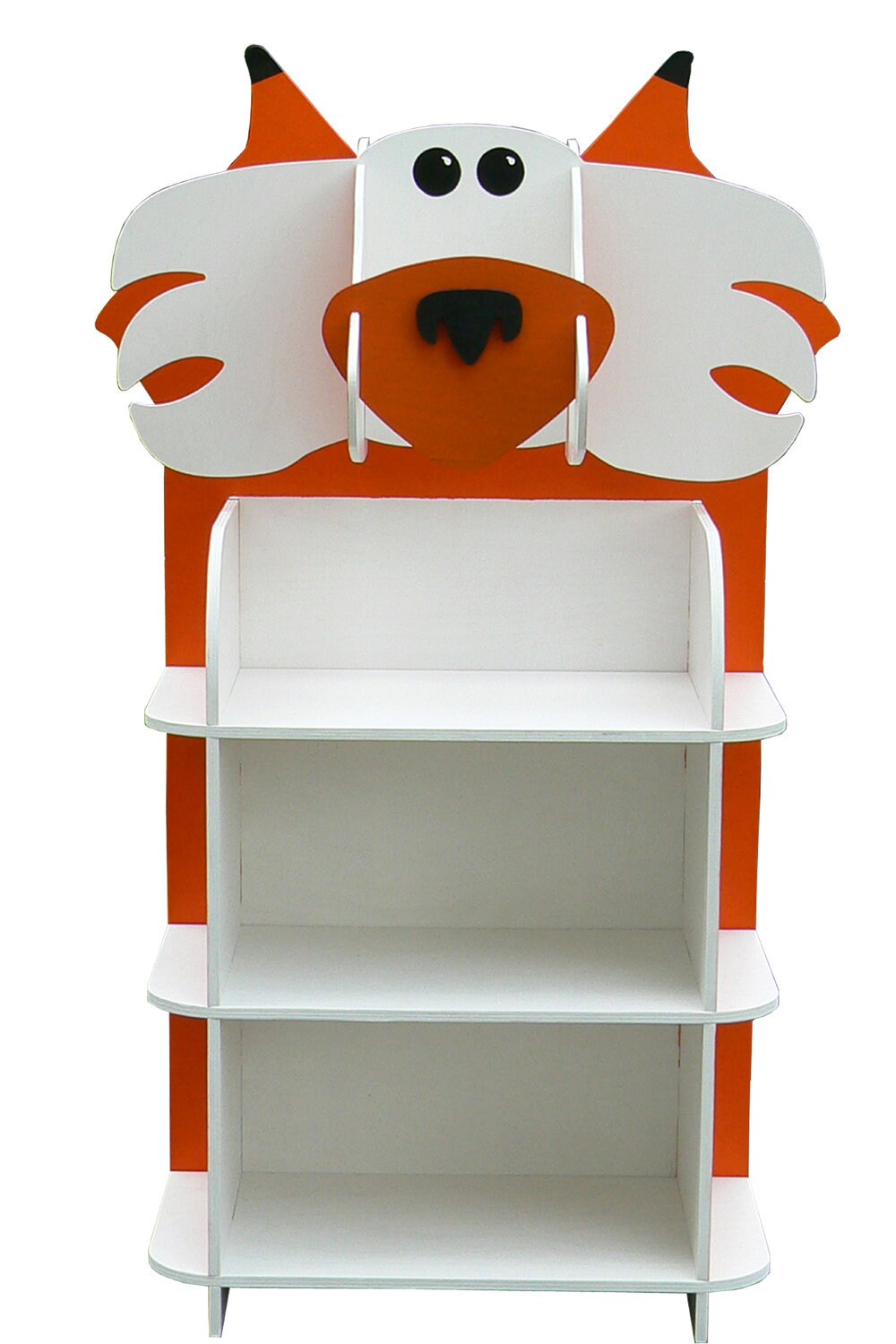 gray bookcase nursery