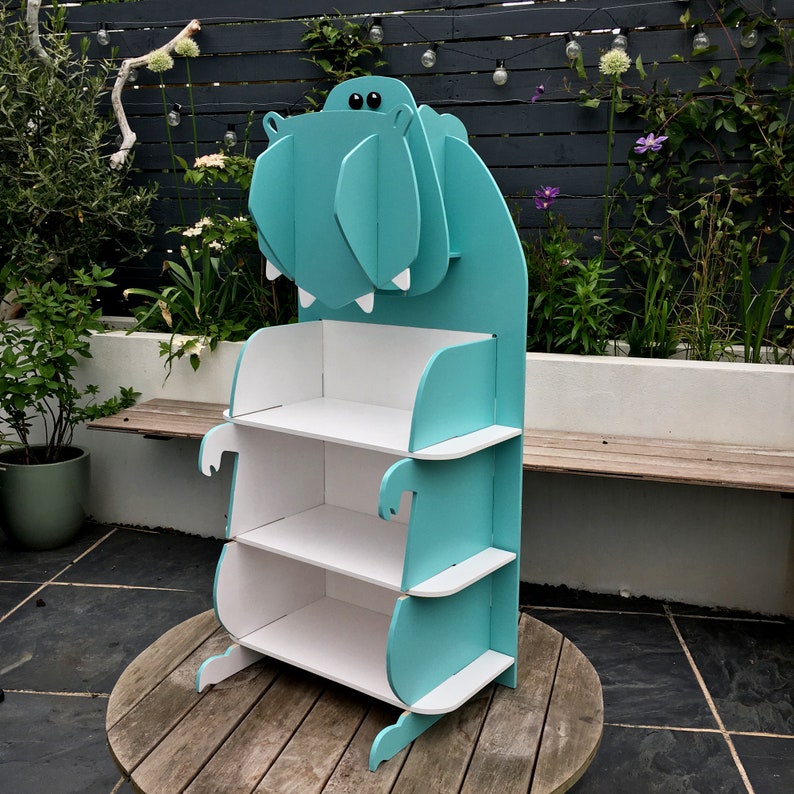 Kids bookcase dinosaur decor children's shelves Etsy