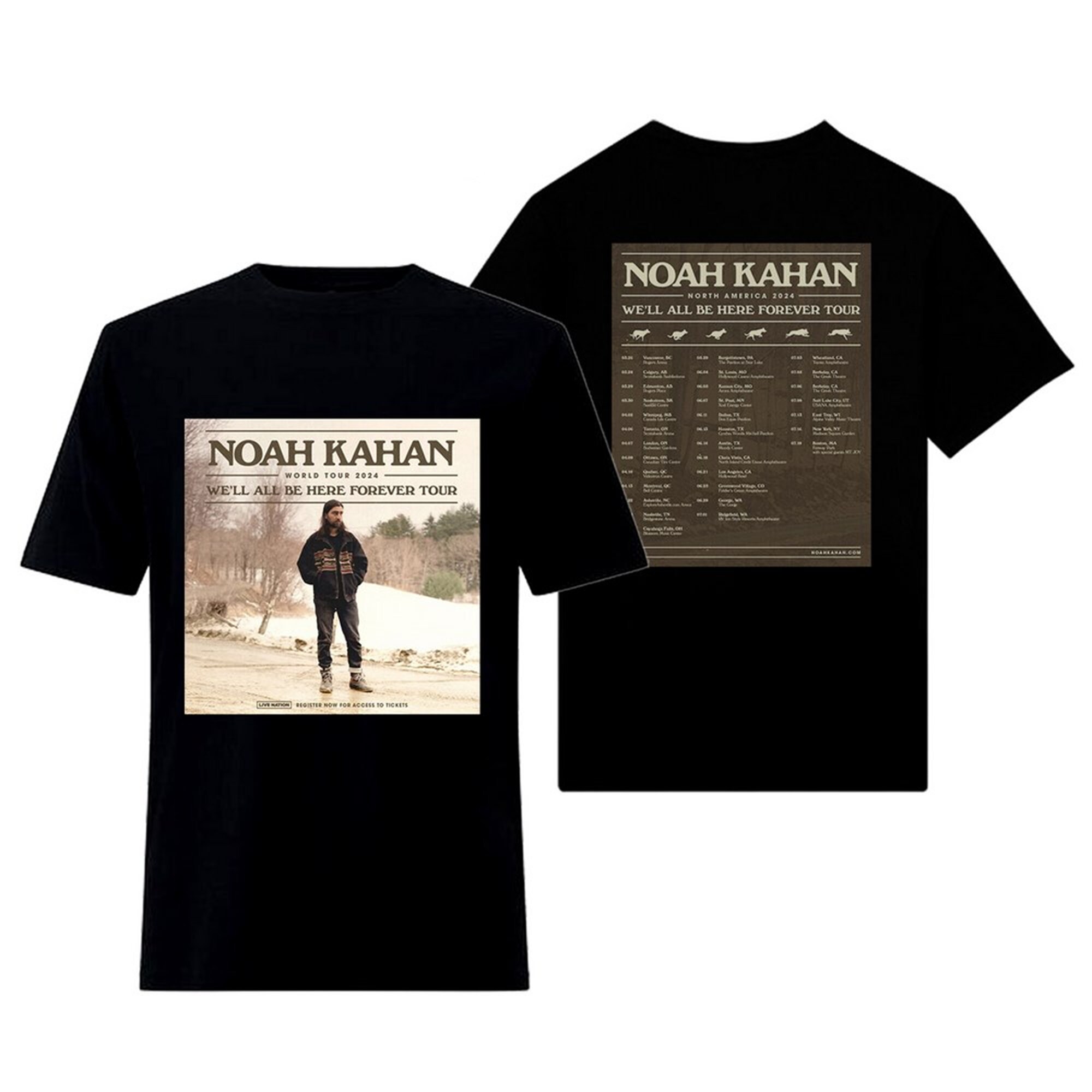 Noah Kahan North American Tour 2024 Merch, Noah Kahan Well All Be Here