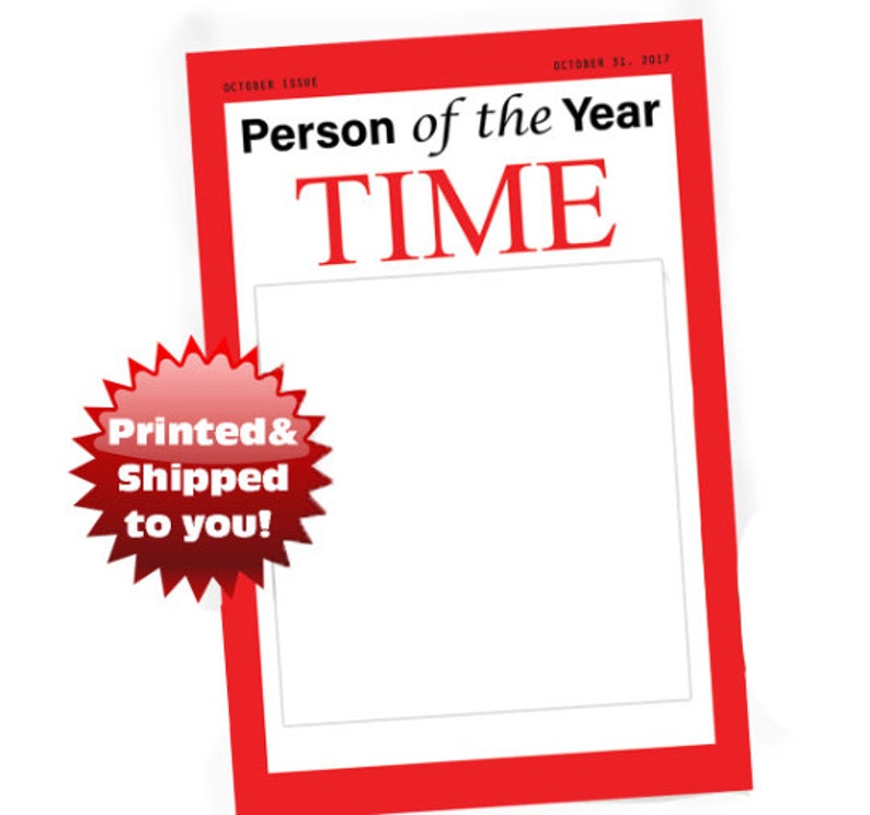 TIME Magazine Person of the Year Style Photo Booth Prop Frame Etsy
