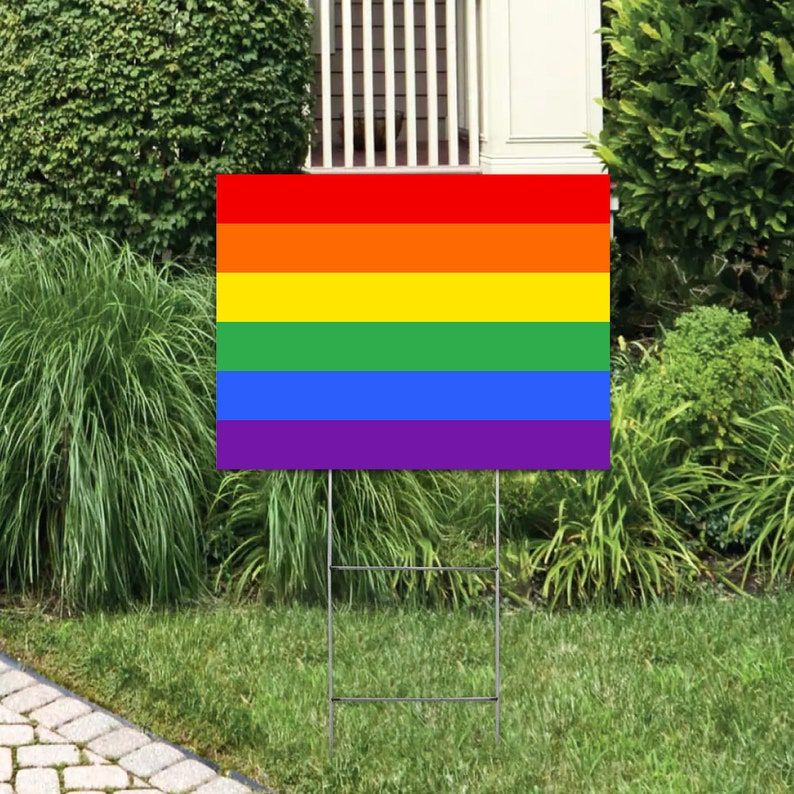 PRIDE Flag Yard Card Lawn Sign