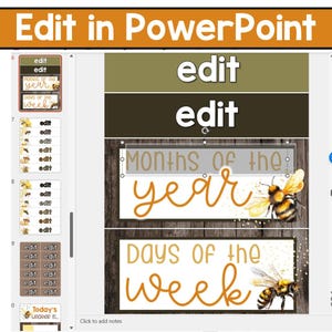 Bee Classroom Calendar Set & Weather Display Bee Classroom Decor Space ...
