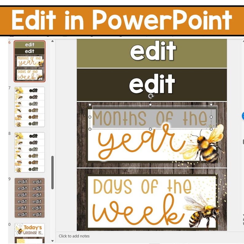 Bee Classroom Calendar Set & Weather Display Bee Classroom Decor Space ...