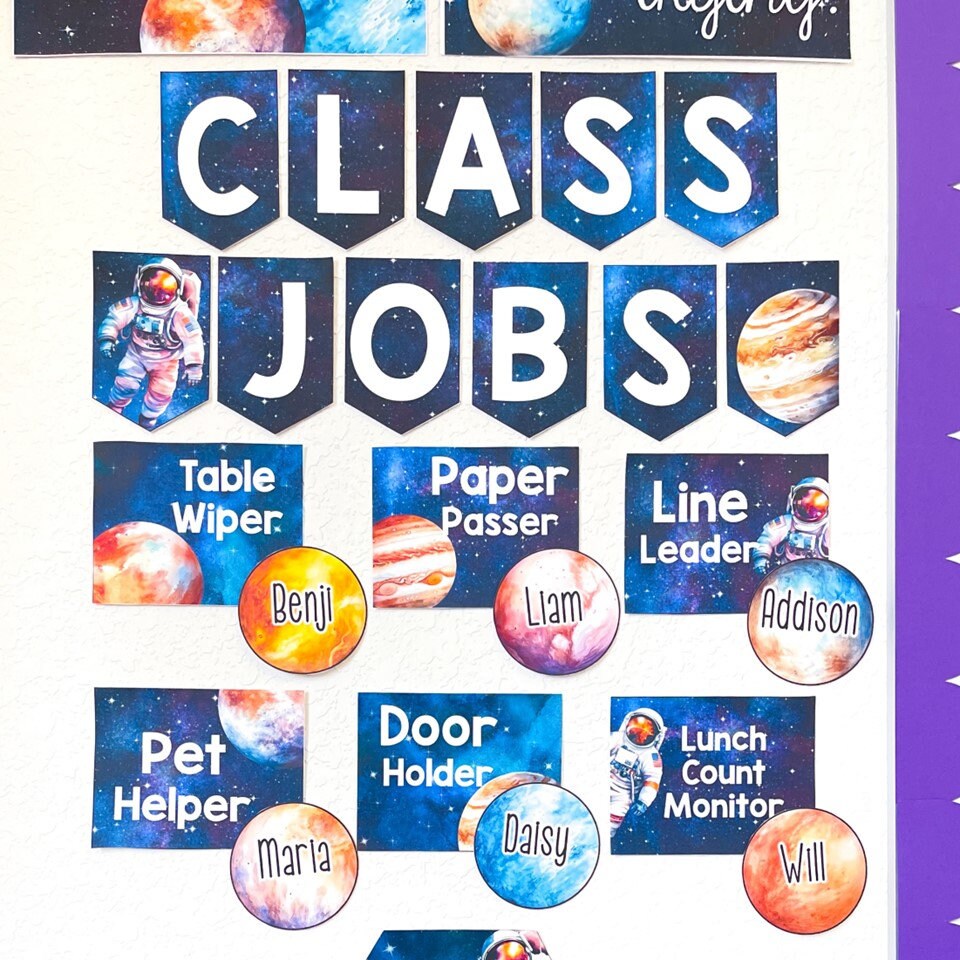 Space Classroom Decor Bundle | Classroom Bulletin Board Display Posters ...
