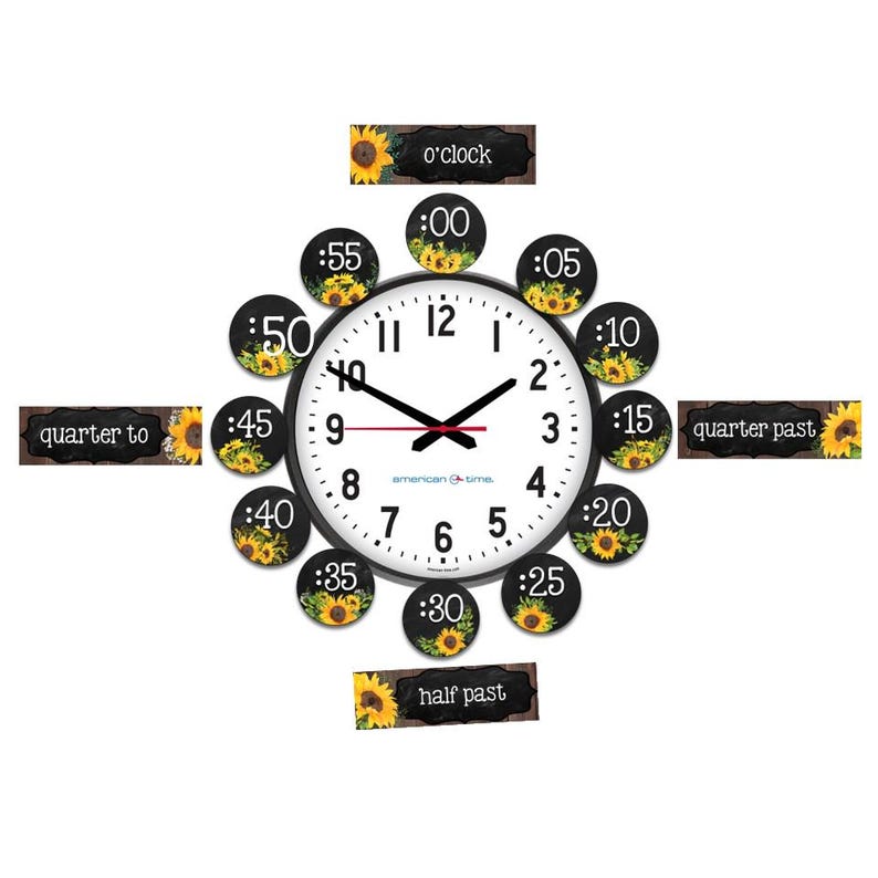 PRINTABLE Clock Label Numbers in 5 Minute Intervals | Sunflower ...