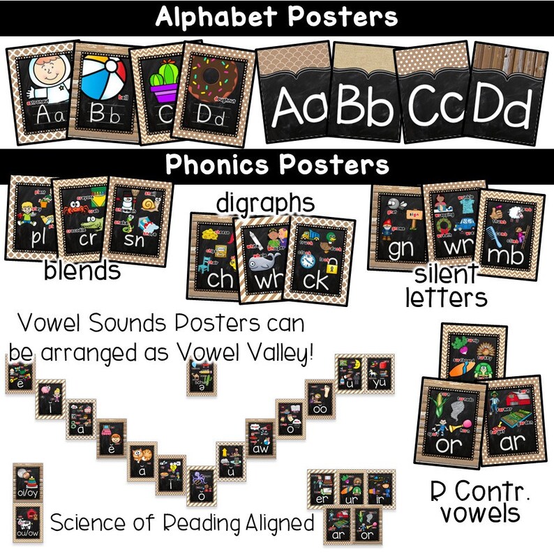 Farmhouse Neutral Classroom Decor Bundle Classroom Bulletin Etsy