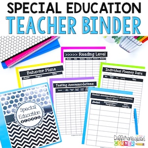 Special Education Teacher Binder Caseload Binder Special Education Forms IEP Planner Editable Templates Teacher Binder Forms Teacher Planner