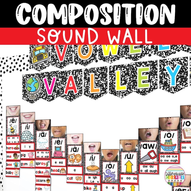 Sound Wall Classroom Posters Composition Notebook Classroom Decor ...