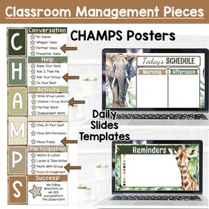 Jungle Themed Classroom Decor Bundle Safari Classroom Decor Calming ...