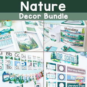 Nature Classroom Decor Bundle Nature Classroom Theme Mountain Classroom Forest Classroom Decor  Theme Forest Theme Calming Class Decor