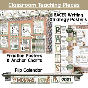 Jungle Themed Classroom Decor Bundle Safari Classroom Decor Calming ...