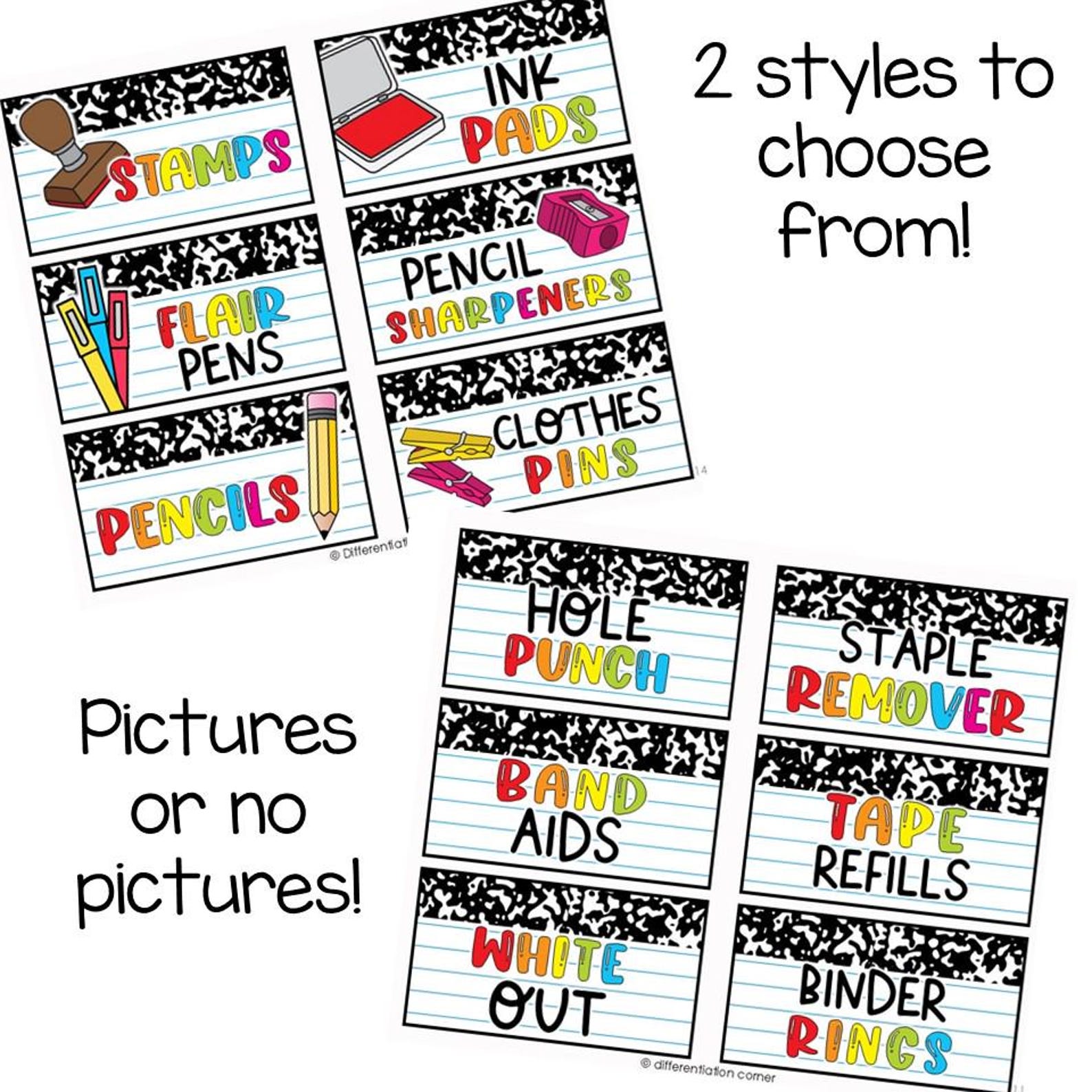 Teacher Toolbox Labels Editable Composition Notebook Classroom Decor - Etsy