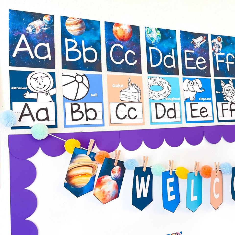 Space Classroom Decor Bundle | Classroom Bulletin Board Display Posters ...