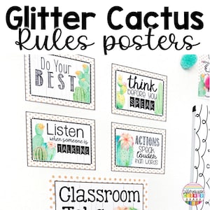 Bearbeitbare Kaktus Klassenzimmer Regeln Poster Pflanze Botanische Klassenzimmer Dekor Kaktus Sukkulente Klassenzimmer Regeln Bulletin Board Poster Pflanzenthema