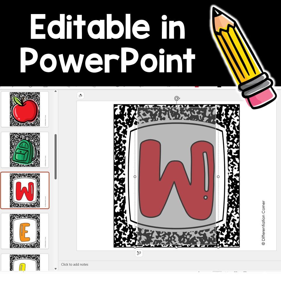 PRINTABLE Welcome Banner | Composition Notebook Classroom Decor ...