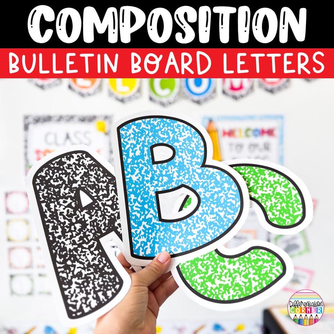 Large Bulletin Board Letters, Punctuation, Numbers, Composition