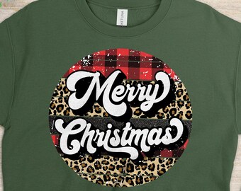 Buffalo Plaid Christmas Sweat, Christmas sweat, Merry Christmas Sweat, Christmas Family Sweat, Christmas Gift, Holiday Gift, Leopard Shirt