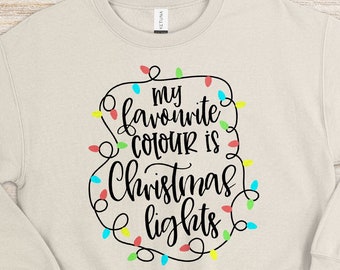 Christmas Sweat,Christmas, Christmas Family,My Favorite Color is Christmas Lights, Christmas Family Sweat, Christmas Lights Sweat