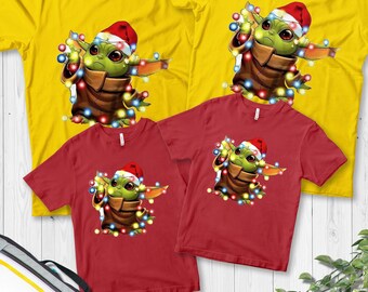 Star Wars Family Christmas Shirt, Disney Christmas Shirt, Merry Christmas Shirt , Baby Yoda Christmas Shirt, Baby Yoda Party Shirt