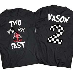 Two Fast Shirt, Birthday Boy Shirt, Racecar Birthday Tee, Birthday Boy Shirt, Matching Family Tees, Two Cool Shirt, KT21