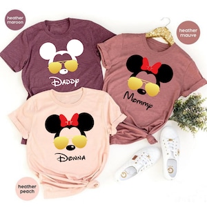 Disney Family Shirts, Mickey Sunglasses Shirts, Matching Disney Tees, Disney Vacation Tee, Gold Sunglasses Tees, Mickey Aviator Shirt