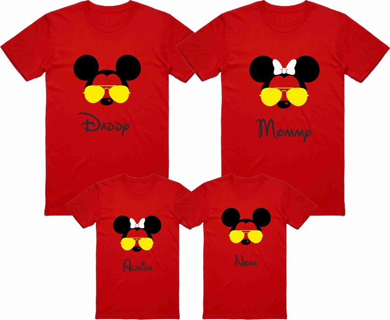 Disney Family Shirts, Mickey Sunglasses Shirts, Matching Disney Tees, Disney Vacation Tee, Gold Sunglasses Tees, Mickey Aviator Shirt image 3