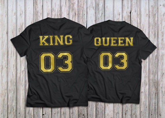 The KING His QUEEN King Queen Couples Shirt Set King Queen shirts King Queen Brides Store