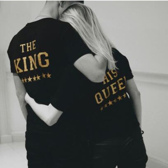 The KING His QUEEN King Queen Couples Shirt Set King Queen