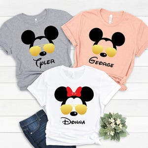 Sonnenbrille Mickey Shirt - Disney Gruppen Shirts - Disney Familien Shirts - Disney Shirts - Disney Bekleidung-Custom Disney Shirts - Coole Mickey