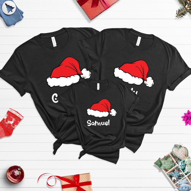 Cadeau de Noël pour la famille, chemise de Noël en famille, t-shirts de Noël assortis, t-shirt de Noël personnalisé, KT186 image 6