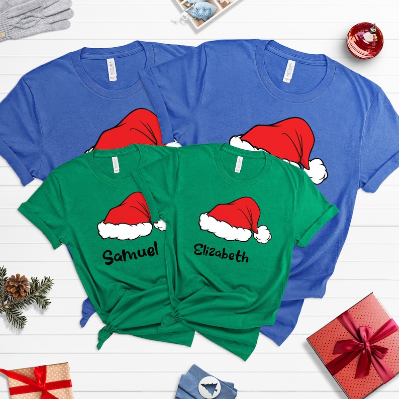 Cadeau de Noël pour la famille, chemise de Noël en famille, t-shirts de Noël assortis, t-shirt de Noël personnalisé, KT186 image 3