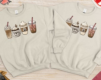 Coffee And Dog Mom Sweat, Mother's Day Gift, Gift For Dog Lover, Dog Mom Shirt, Coffee Lover Tee