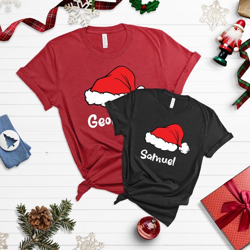 Cadeau de Noël pour la famille, chemise de Noël en famille, t-shirts de Noël assortis, t-shirt de Noël personnalisé, KT186 image 7