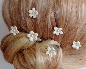 Bridal Floral Hair Pins, Bridal Hair Accessories, Hair Pins Wedding, Bridal Hair Pins