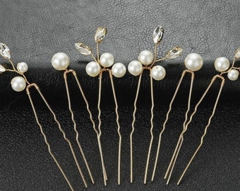 Pearl Hair Pins, Wedding Hair Accessories, Hair Pins Wedding, Bridal Hair Pins