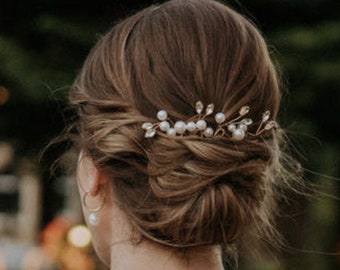 Pearl Bridal Wedding Hair Pins, Wedding hair Clip, Crystal HairPin, Braut Haarschmuck