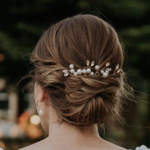 Pearl Bridal Wedding Hair Pins, Wedding hair Clip, Crystal HairPin, Braut Haarschmuck