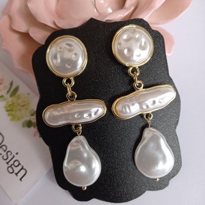 Pendientes de araña de perlas, pendientes de perlas de moda AD1112 imagen 4