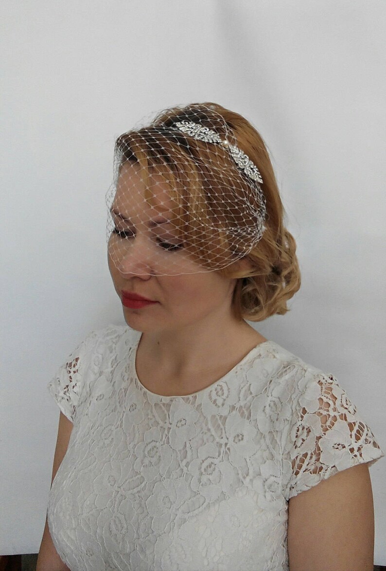 Birdcage Veil Headband Bridal Birdcage Veil Wedding Veil Etsy