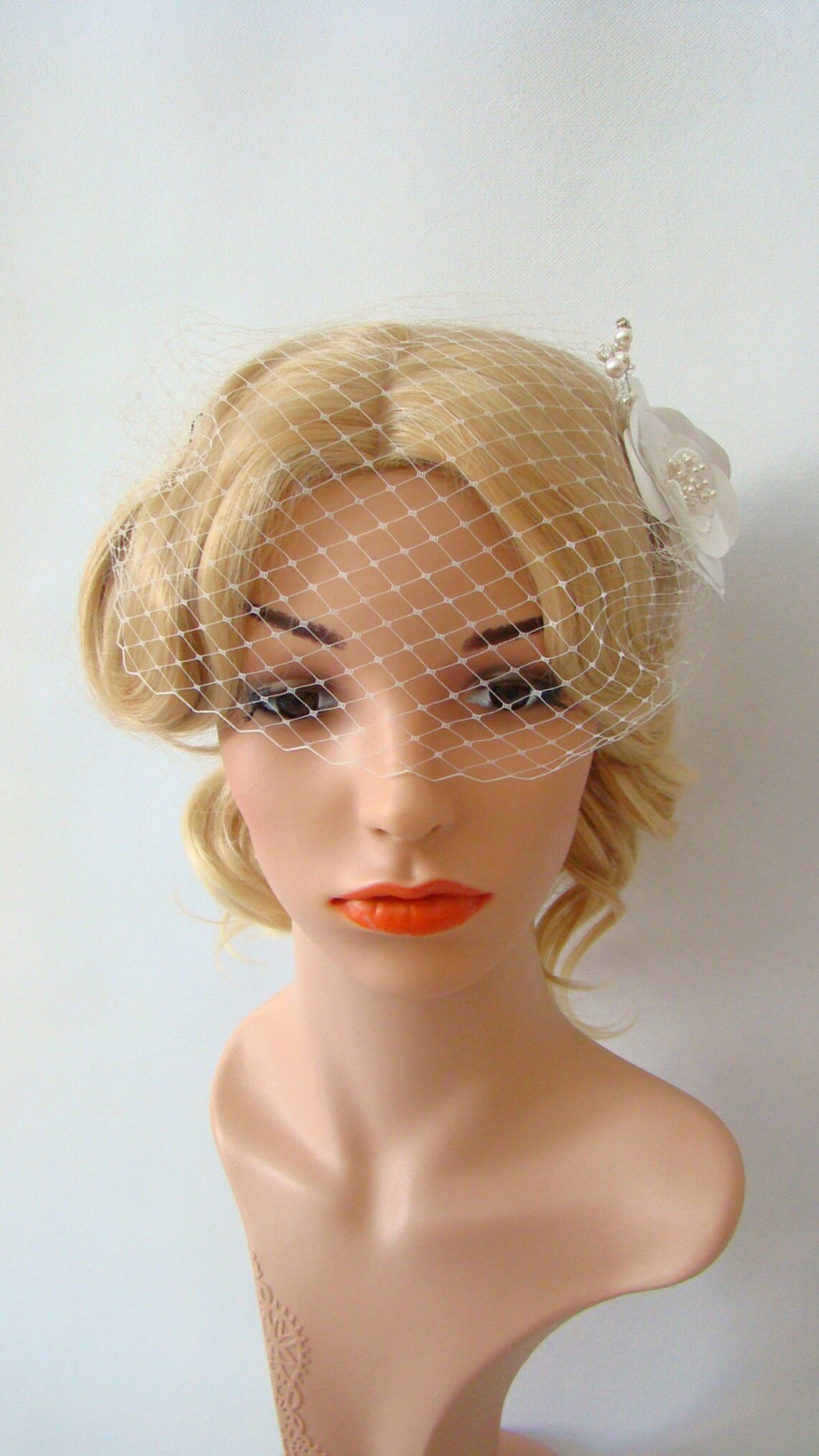 Birdcage Veil Wedding Veil Flower Hair Clip Bird Cage Veil Etsy