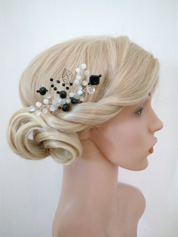 Black Hair Comb Black Wedding Hair Piece Black Hair Etsy