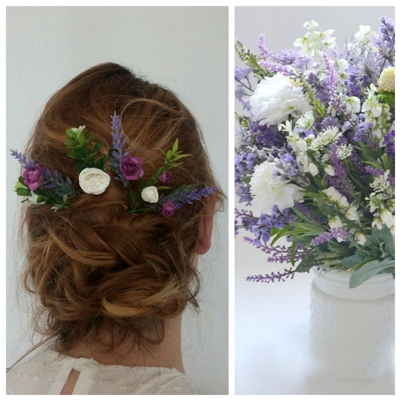 lavender wedding hair accessories