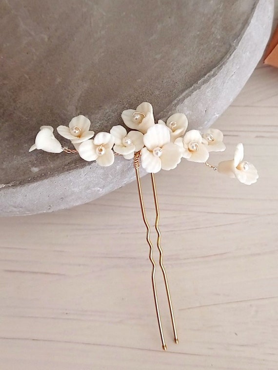 Porcelain Blossom Hair Pin