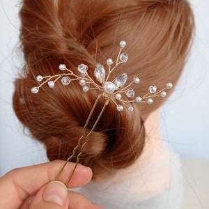 Pearl Hair Pins, Bridal hair Pins, Pearl Hair Accessories, Wedding Hair Piece - AD1112