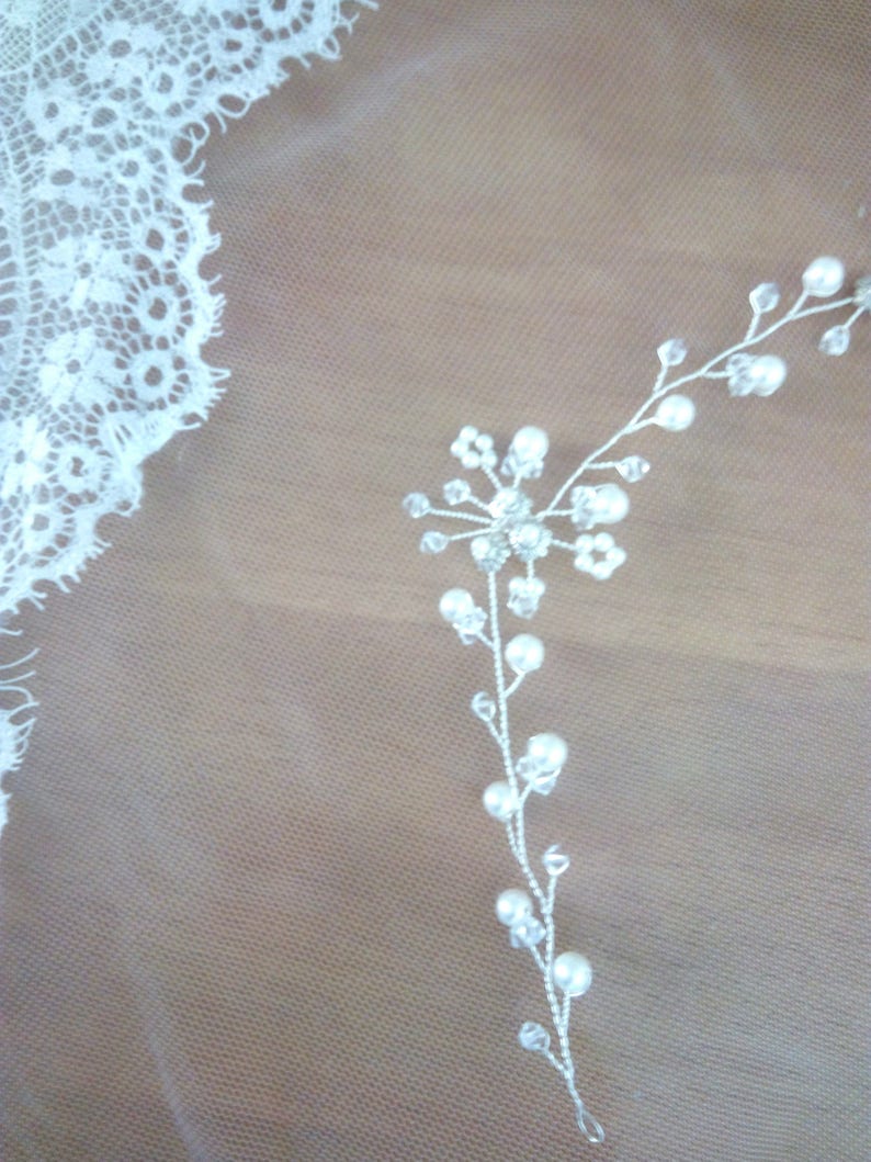 Pearl Hair Vine Pearl and Crystal Wedding Hair Piece Pearl Wedding Hair Vine Bridal Hair Piece Pearl Bridal Hair Vine Bridal Head Piece MIA