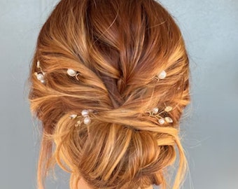 Pearl Bridal Wedding Hair Pins, Wedding hair Clip, Crystal HairPin